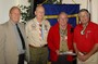 left to right: Brian Thieson, President of IFSR; Bill Ragsdale, Yolo District BSA Chairman; Bob Griffith, and George Berrettoni, upon George's receipt of the Cliff Dochterman Scouting Award, in honor of his 40+ years of service to BSA.